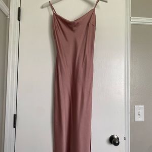 Express Rosé Silk Midi; NEVER WORN